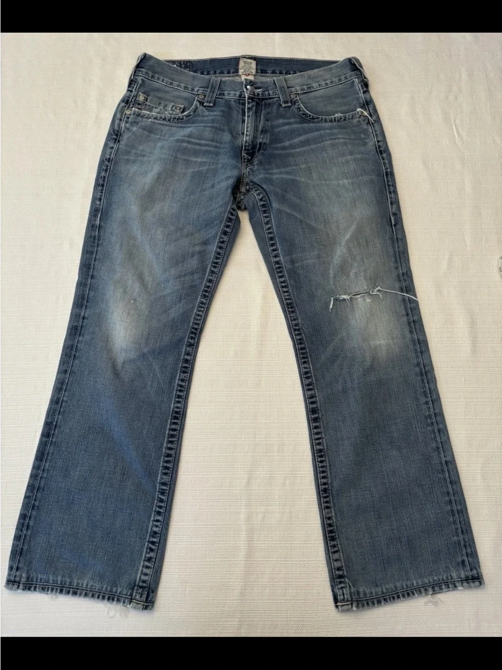 True Religion Bobby Men’s 36x30 Blue Jeans USA Made Chief Keef Y2K Denim